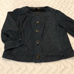 Ann Taylor Denim Blazer 3/4 Sleeve